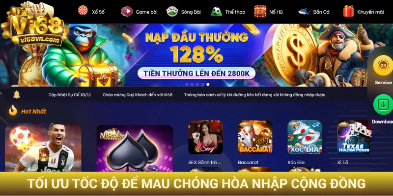 Tối ưu tốc độ để mau chóng hòa nhập cộng đồng