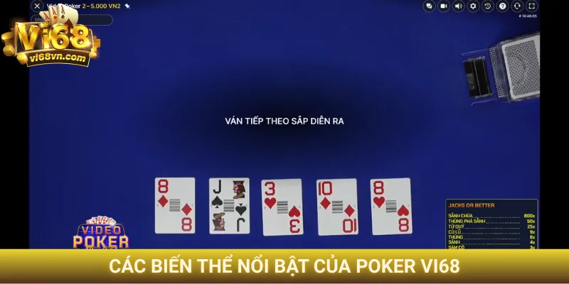 Các biến thể nổi bật của Poker Vi68
